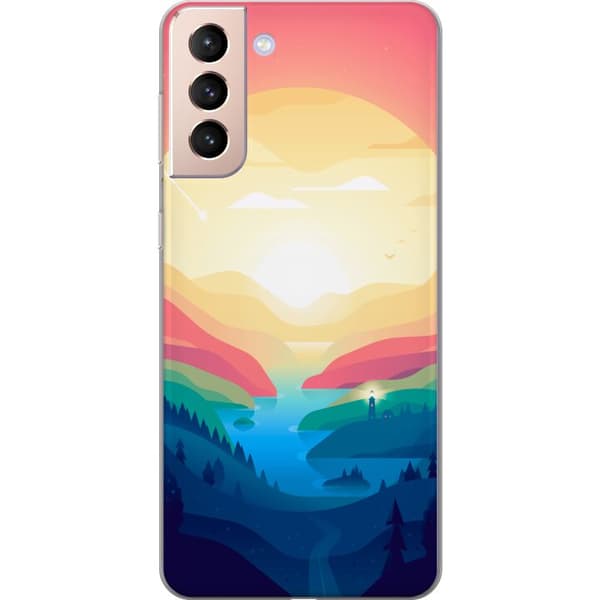 Kompatibelt Mobildeksel til Samsung Galaxy S21 Rosa horisont