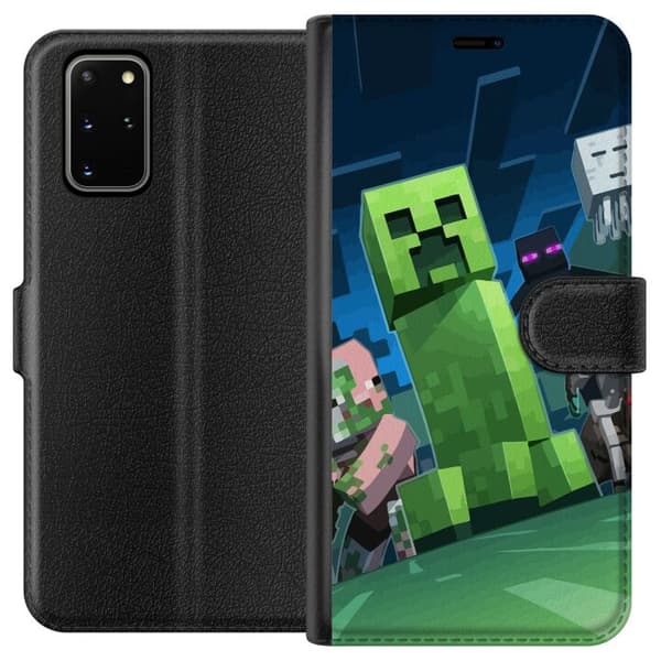 Kompatibelt Plånboksfodral till Samsung Galaxy S20+ MineCraft