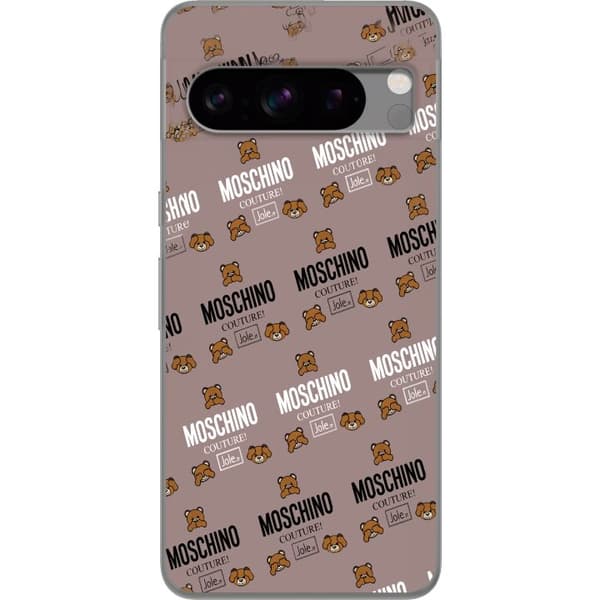 Kompatibel Mobilcover til Google Pixel 8 Pro Beige mønster med søde tegnede brune bjørne
