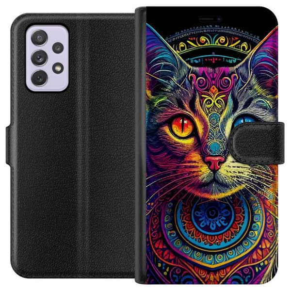 Kompatibelt Lommeboketui til Samsung Galaxy A52s 5G Katt