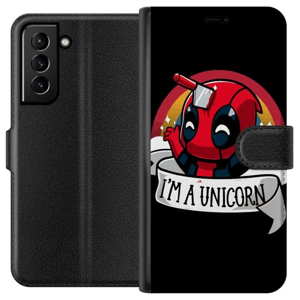 Kompatibelt Plånboksfodral till Samsung Galaxy S21+ 5G Deadpool