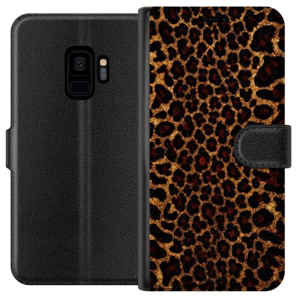Yhteensopiva Lompakkokotelo Samsung Galaxy S9 Leopardikuvake