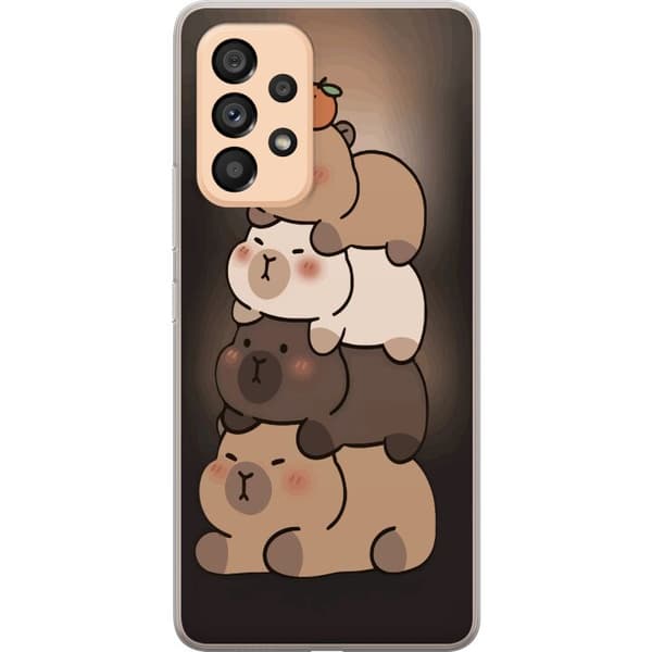 Kompatibelt Mobildeksel til Samsung Galaxy A53 5G Kapybara Kawaii søt dyrefigur