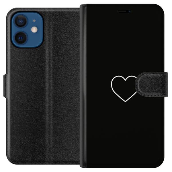 Kompatibelt Lommeboketui til Apple iPhone 12 Hjerte
