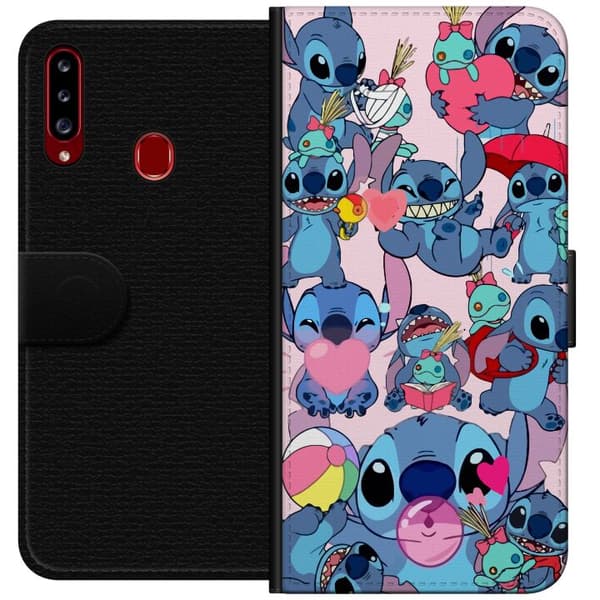 Kompatibelt Lommeboketui til Samsung Galaxy A20s Stitch