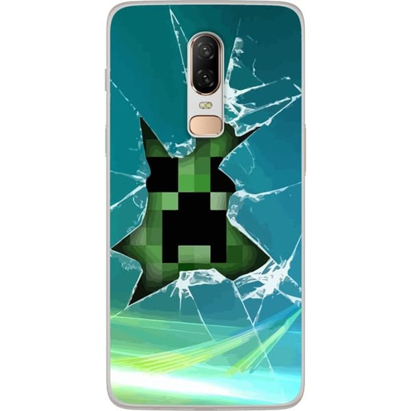 Kompatibel Mobilcover til OnePlus 6 MineCraft