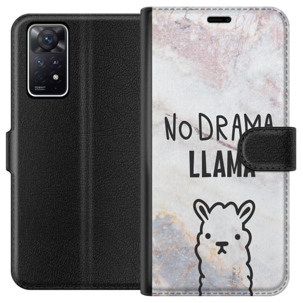 Kompatibelt Plånboksfodral till Xiaomi Redmi Note 11 Pro 5G Llama Marble