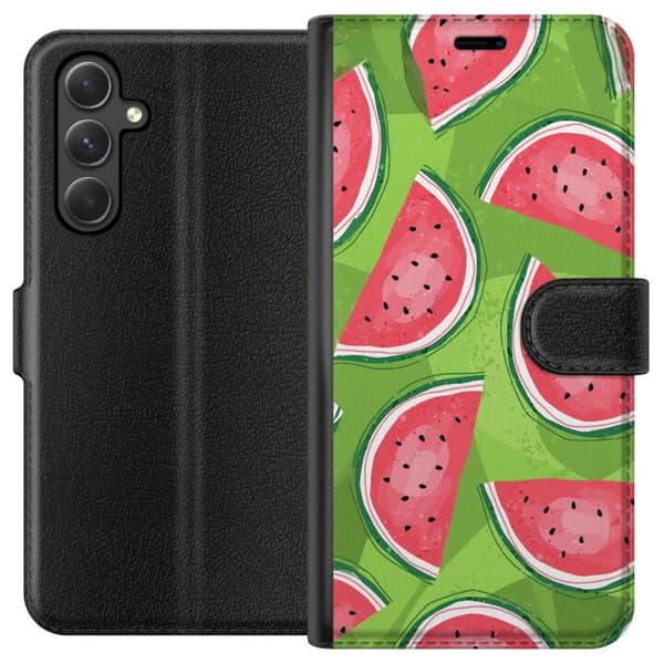 Kompatibelt Plånboksfodral till Samsung Galaxy A15 5G Vattenmelon