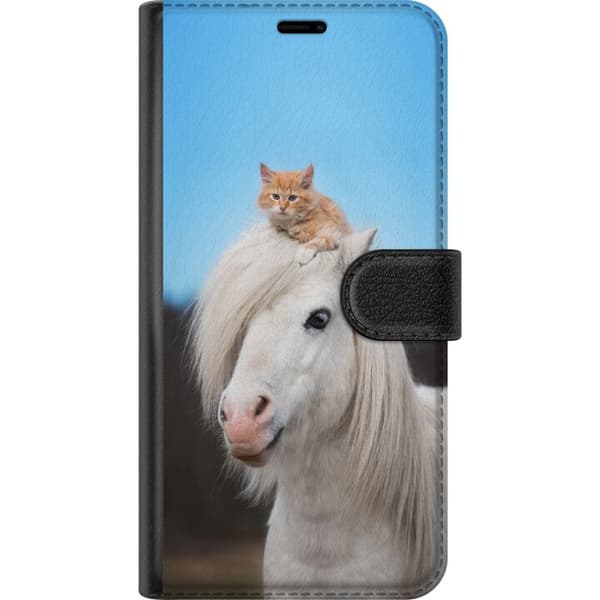 Kompatibelt Lommeboketui til Apple iPhone 8 Hest & Katt