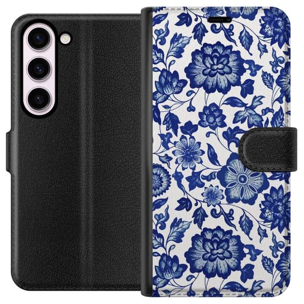 Kompatibel Tegnebogsetui til Samsung Galaxy S23 Blomster