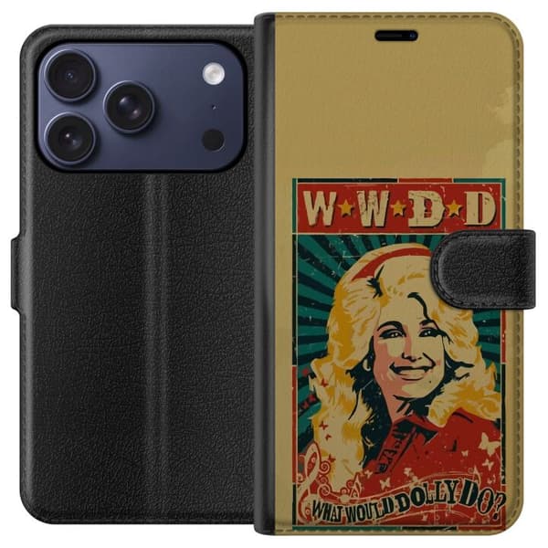 Kompatibelt Plånboksfodral till Apple iPhone 18 Pro Dolly Parton retro westernposter