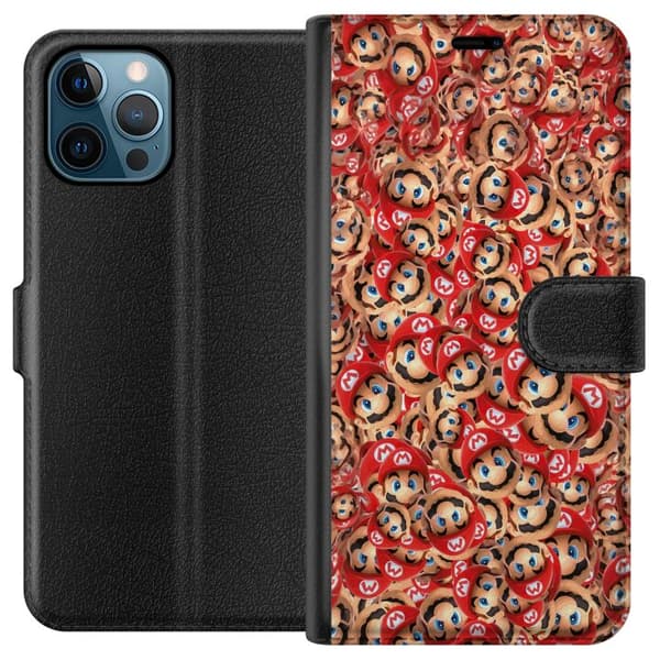 Kompatibel Tegnebogsetui til Apple iPhone 12 Pro Max Farverig Super Mario-mønster