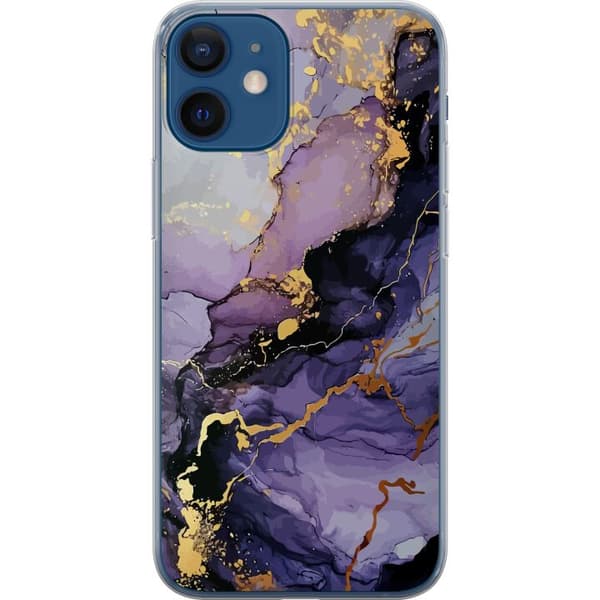Kompatibel Mobilcover til Apple iPhone 12 Lilla Marmor