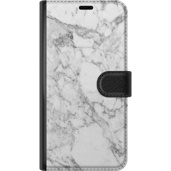 Kompatibelt Plånboksfodral till Samsung Galaxy A40 Marmor Vit