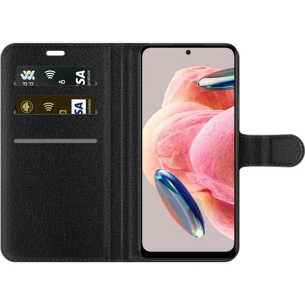 Kompatibel Tegnebogsetui til Xiaomi Redmi Note 13 Pro+ Mörkblå blommor