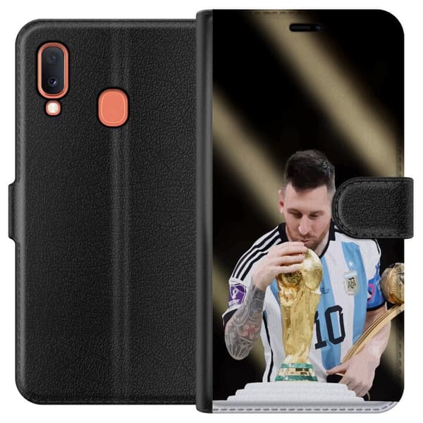 Kompatibelt Lommeboketui til Samsung Galaxy A20e Messi