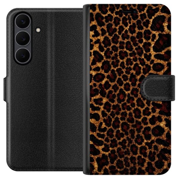 Kompatibelt Lommeboketui til Samsung Galaxy S25 FE Leopardikon