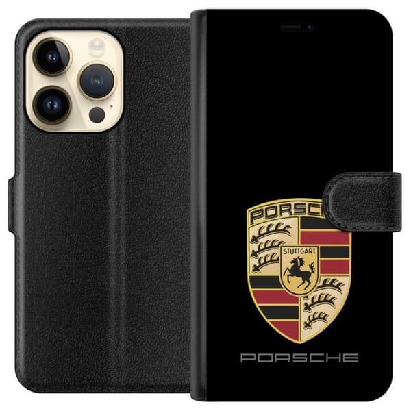 Kompatibel Tegnebogsetui til Apple iPhone 14 Pro Porsche