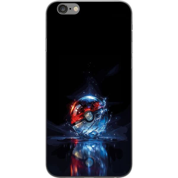 Kompatibelt Mobildeksel til Apple iPhone 6 Plus Pokéball med refleksjon og blå vann effekter