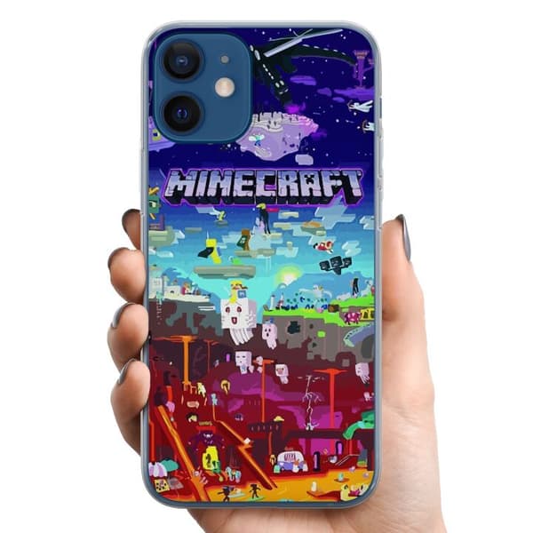 Kompatibel Mobilcover til Apple iPhone 12 mini MineCraft