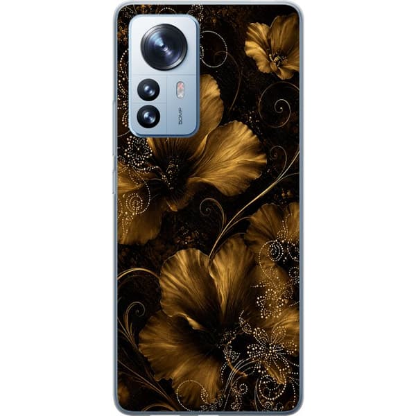Kompatibel Mobilcover til Xiaomi 12 Pro Gylden blomstring
