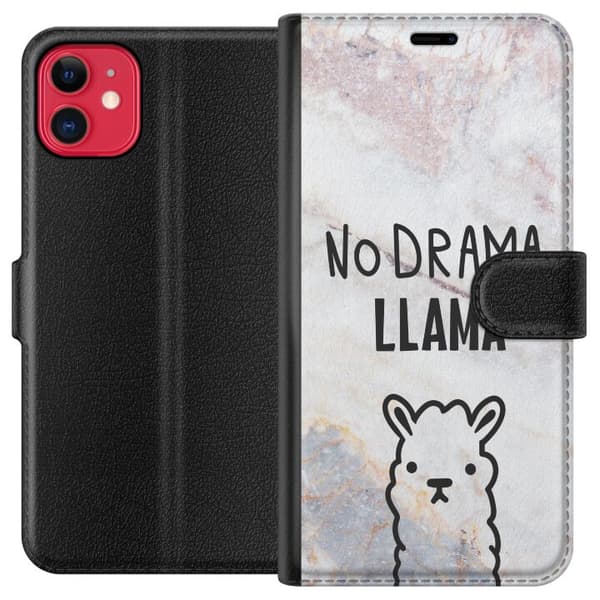 Kompatibel Tegnebogsetui til Apple iPhone 11 Llama Marmor