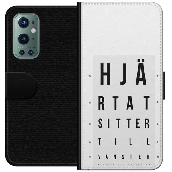Yhteensopiva Lompakkokotelo OnePlus 9 Pro Hjärntest höger vänster