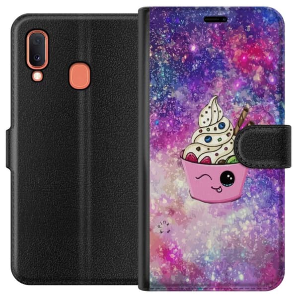 Kompatibelt Lommeboketui til Samsung Galaxy A20e Kake Rom