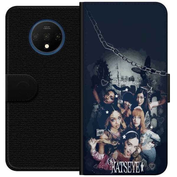 Kompatibel Tegnebogsetui til OnePlus 7T KATSEYE mörkt gruppcollage