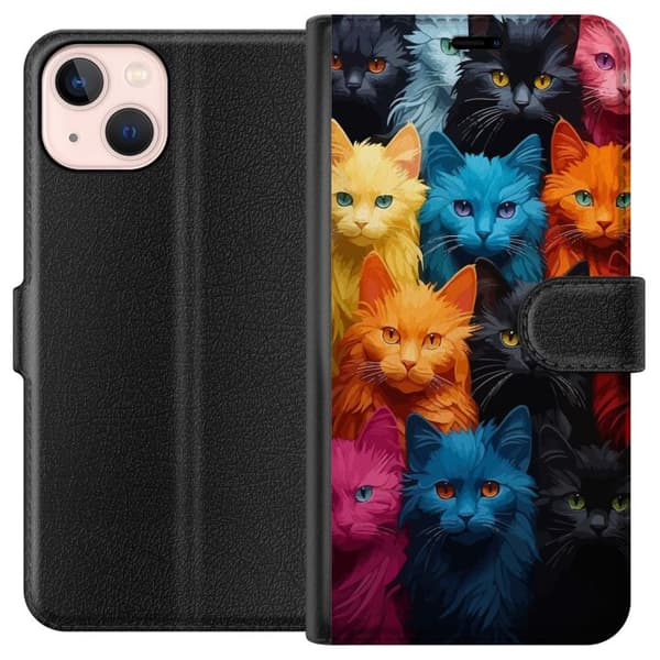 Kompatibelt Plånboksfodral till Apple iPhone 13 mini Katter