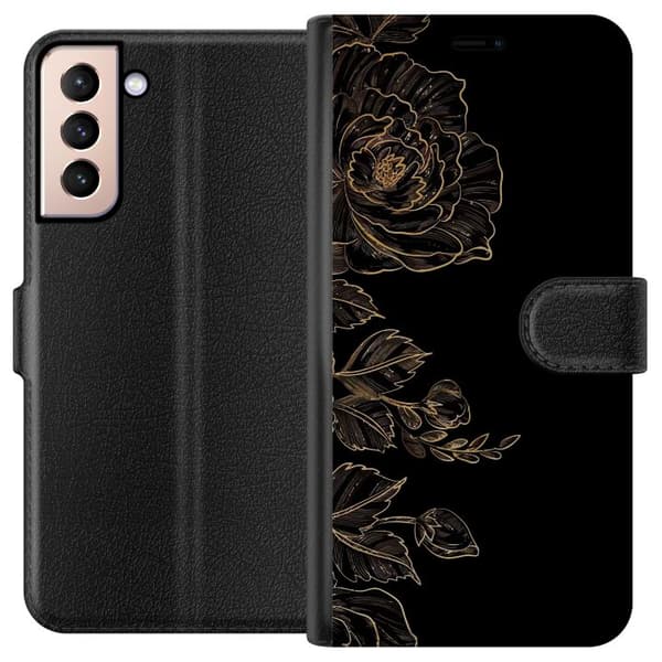 Kompatibel Tegnebogsetui til Samsung Galaxy S21 Blomster