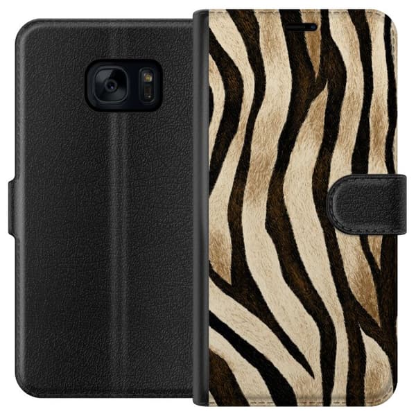Kompatibelt Plånboksfodral till Samsung Galaxy S7 Zebra Muse