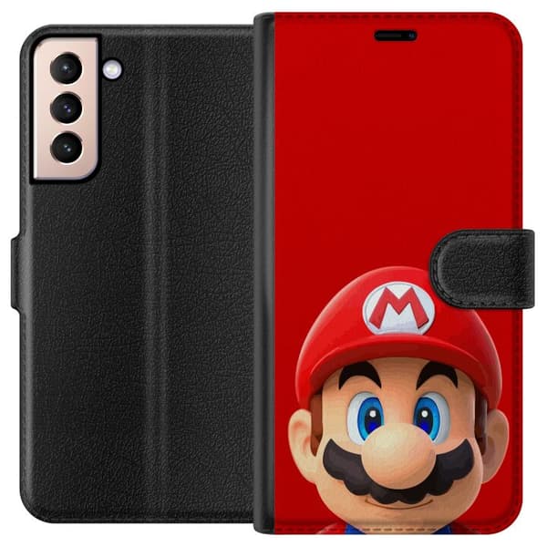 Kompatibelt Plånboksfodral till Samsung Galaxy S21 Super Mario Bros