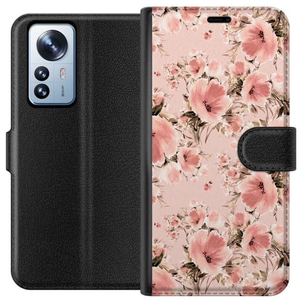 Kompatibel Tegnebogsetui til Xiaomi 12 Pro Blomster