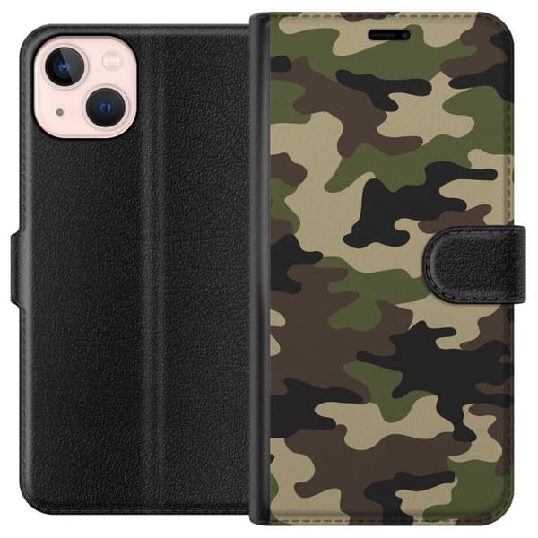 Kompatibelt Plånboksfodral till Apple iPhone 13 mini Militär