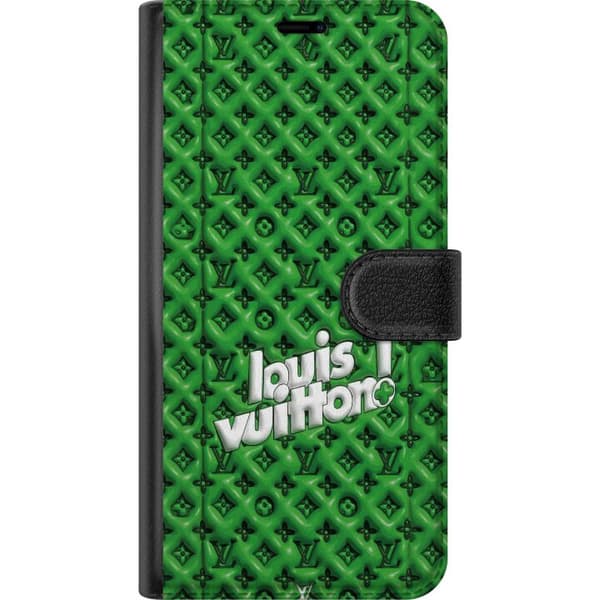 Kompatibel Tegnebogsetui til Apple iPhone 8 Plus Grønt luksusmønster med monogram