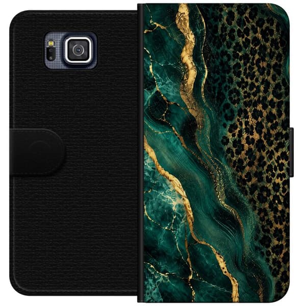 Kompatibel Tegnebogsetui til Samsung Galaxy Alpha Smaragdleopard