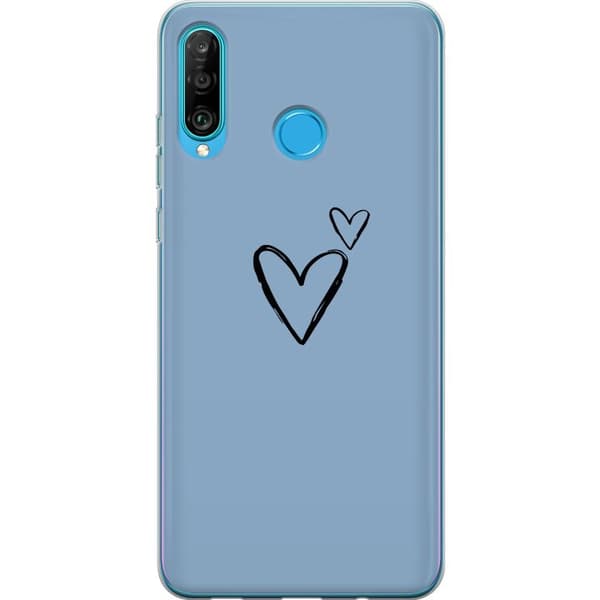 Kompatibelt Mobilskal till Huawei P30 lite Hjärta