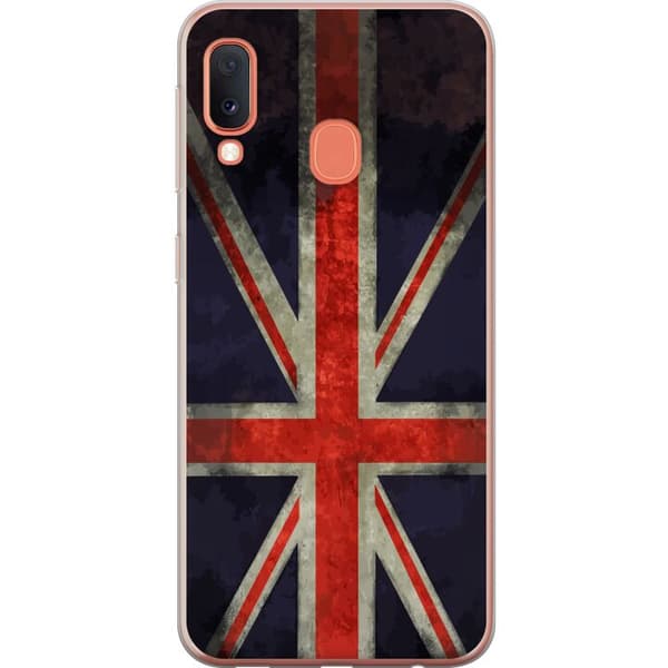 Kompatibelt Mobildeksel til Samsung Galaxy A20e Britisk flagg med rustikk følelse