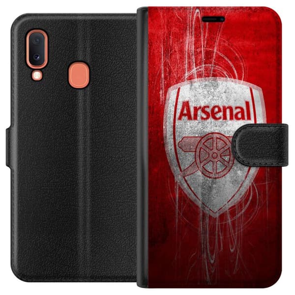 Kompatibelt Plånboksfodral till Samsung Galaxy A20e Arsenal