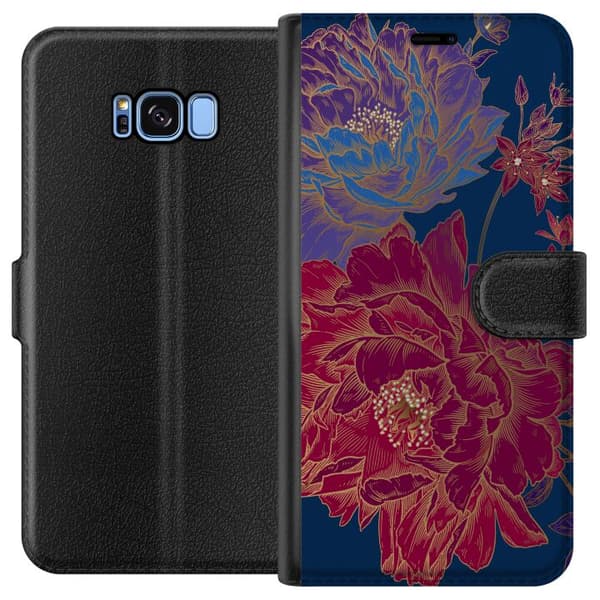 Kompatibelt Plånboksfodral till Samsung Galaxy S8 Blommor