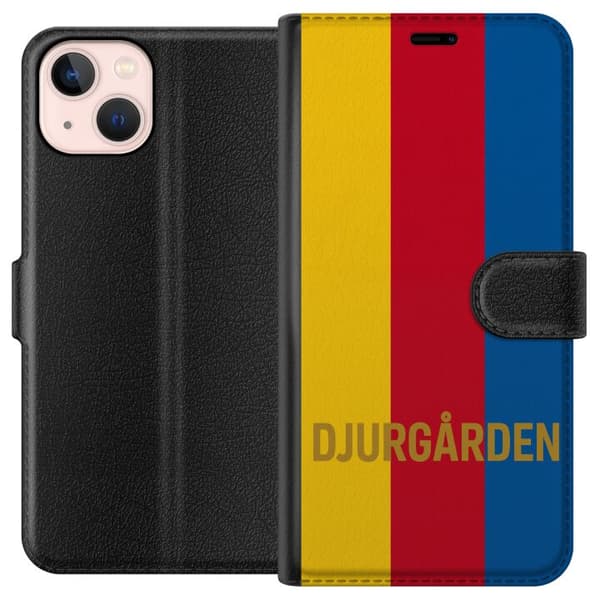 Kompatibel Tegnebogsetui til Apple iPhone 13 Djurgården – fodbold