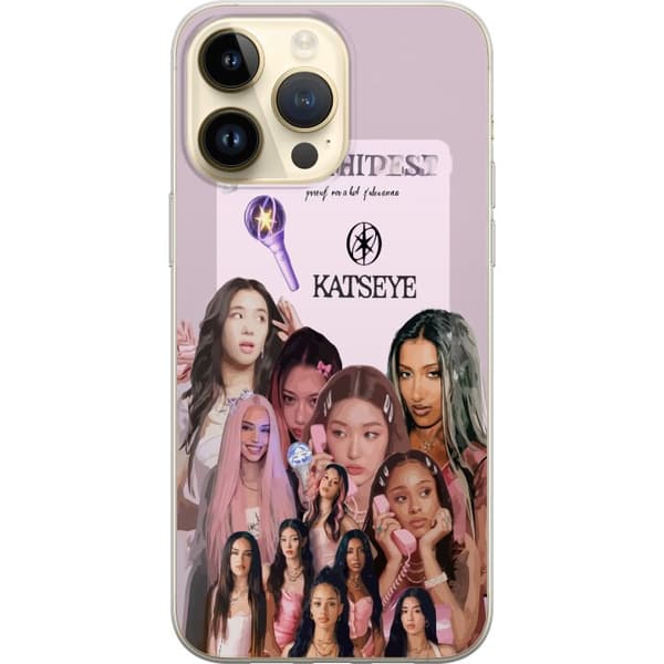 Kompatibel Mobilcover til Apple iPhone 14 Pro Max KATSEYE rosa collage