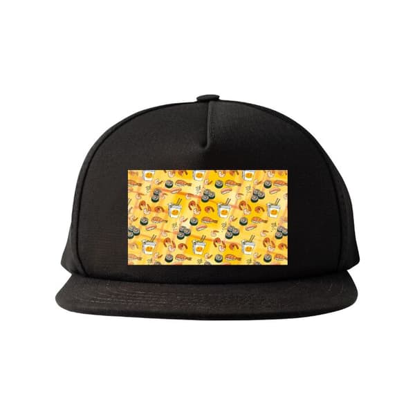 Snapback-cap Sushi räkor och nudlar Sort Voksen