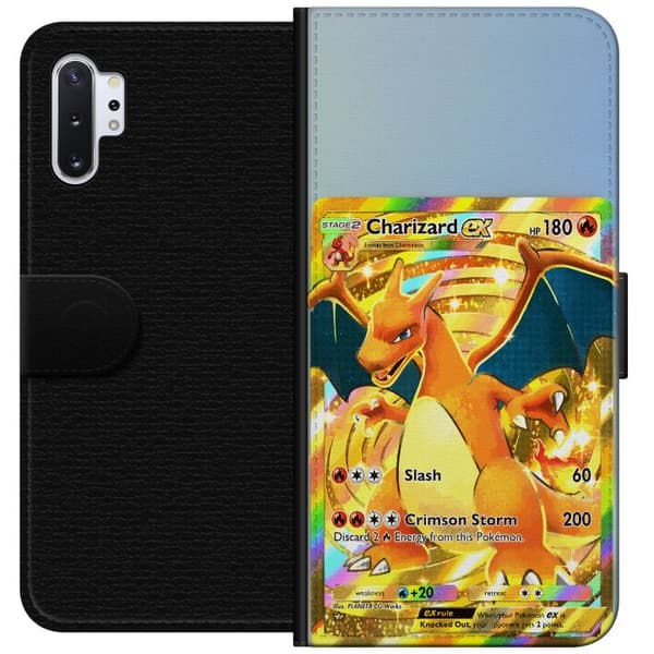 Kompatibelt Plånboksfodral till Samsung Galaxy Note10+ Premiummotiv med Charizard EX