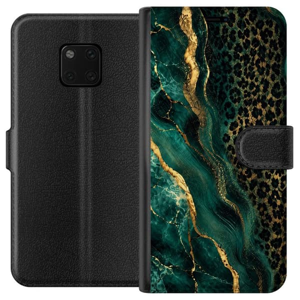 Yhteensopiva Lompakkokotelo Huawei Mate 20 Pro Smaragdileopardi