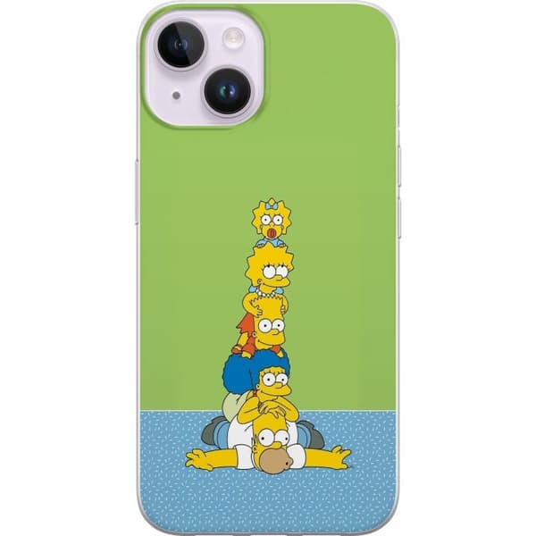 Kompatibelt Mobilskal till Apple iPhone 14 Simpsonfamiljen staplad