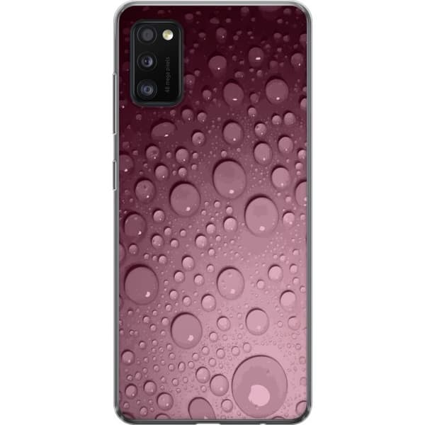 Kompatibelt Mobilskal till Samsung Galaxy A41 Rosa vattendroppar
