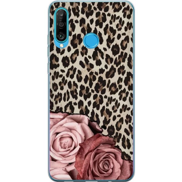 Kompatibelt Mobilskal till Huawei P30 lite Leopardrosor