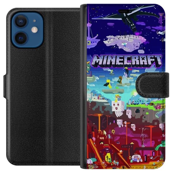 Kompatibelt Lommeboketui til Apple iPhone 12 Minecraft